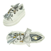 PIEL BLANCO ORILLA PLATA BESO PLATA MASCADA